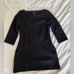 Elegant Black Textured Dress